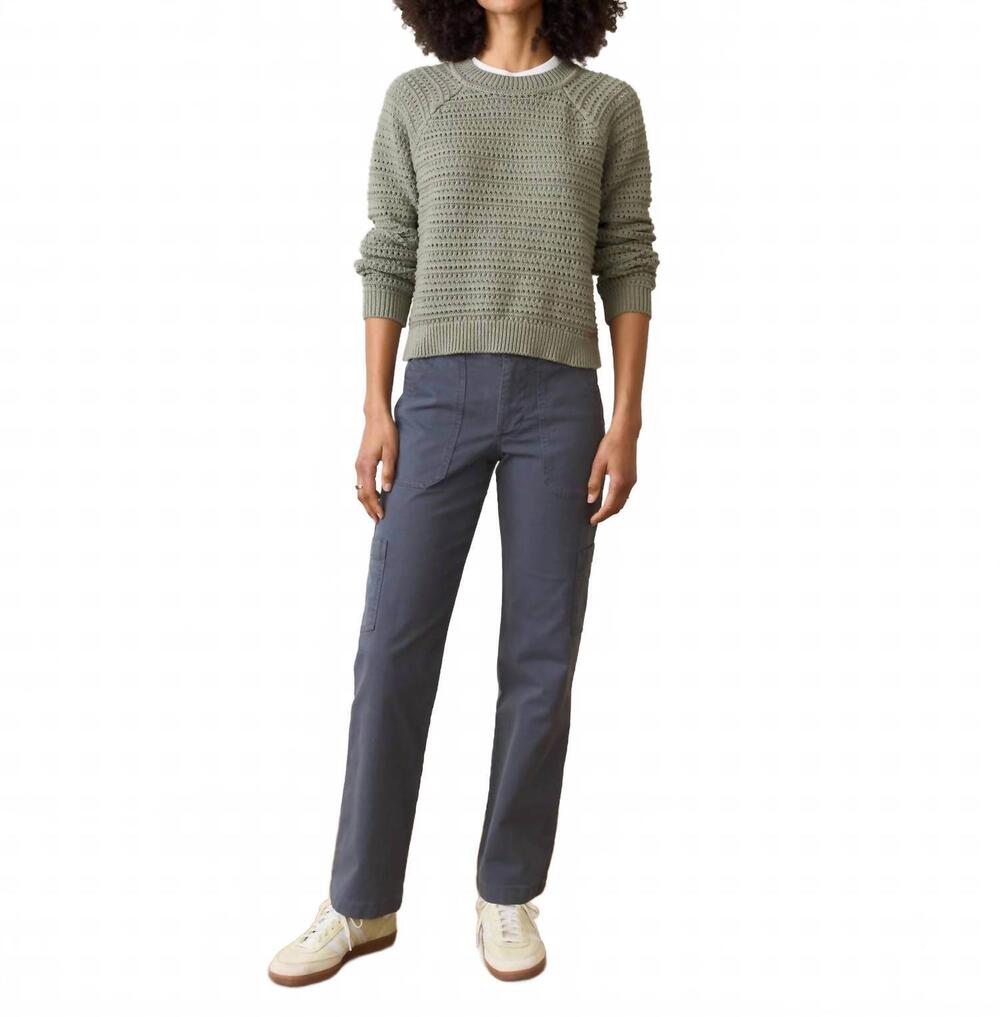 NEW MARINE LAYER aria straight leg utility pant in india ink
